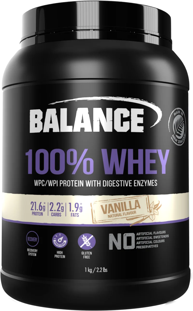 Balance 100 Whey Protein Vanilla 1kg 纯蛋白粉(香草) BP0639【保质期2028/07】